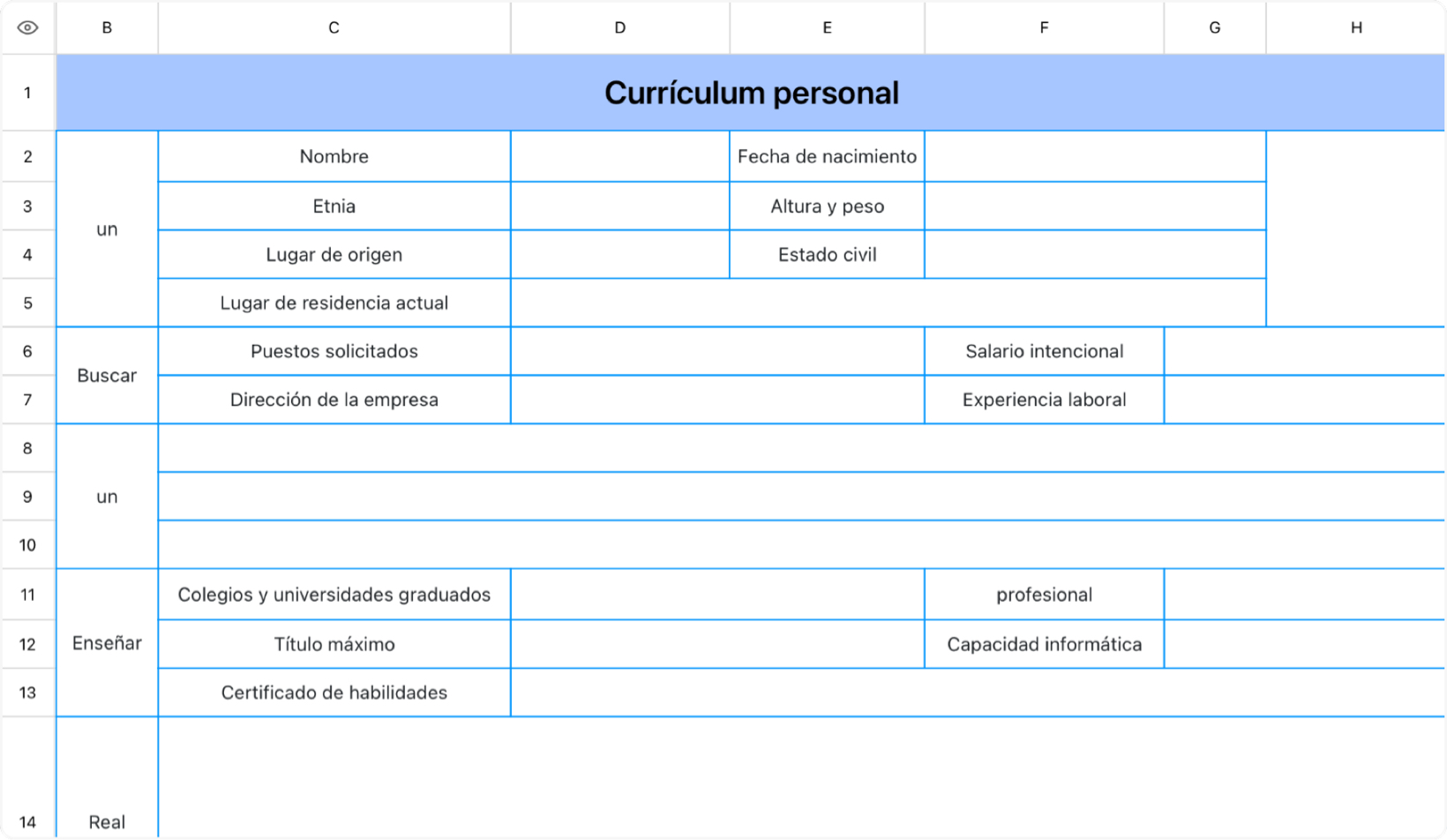 Currículum personal 3